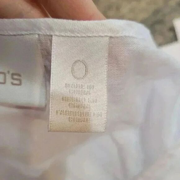 Chicos Women’s Boho Tunic Top White Cotton - Picture 3 of 8